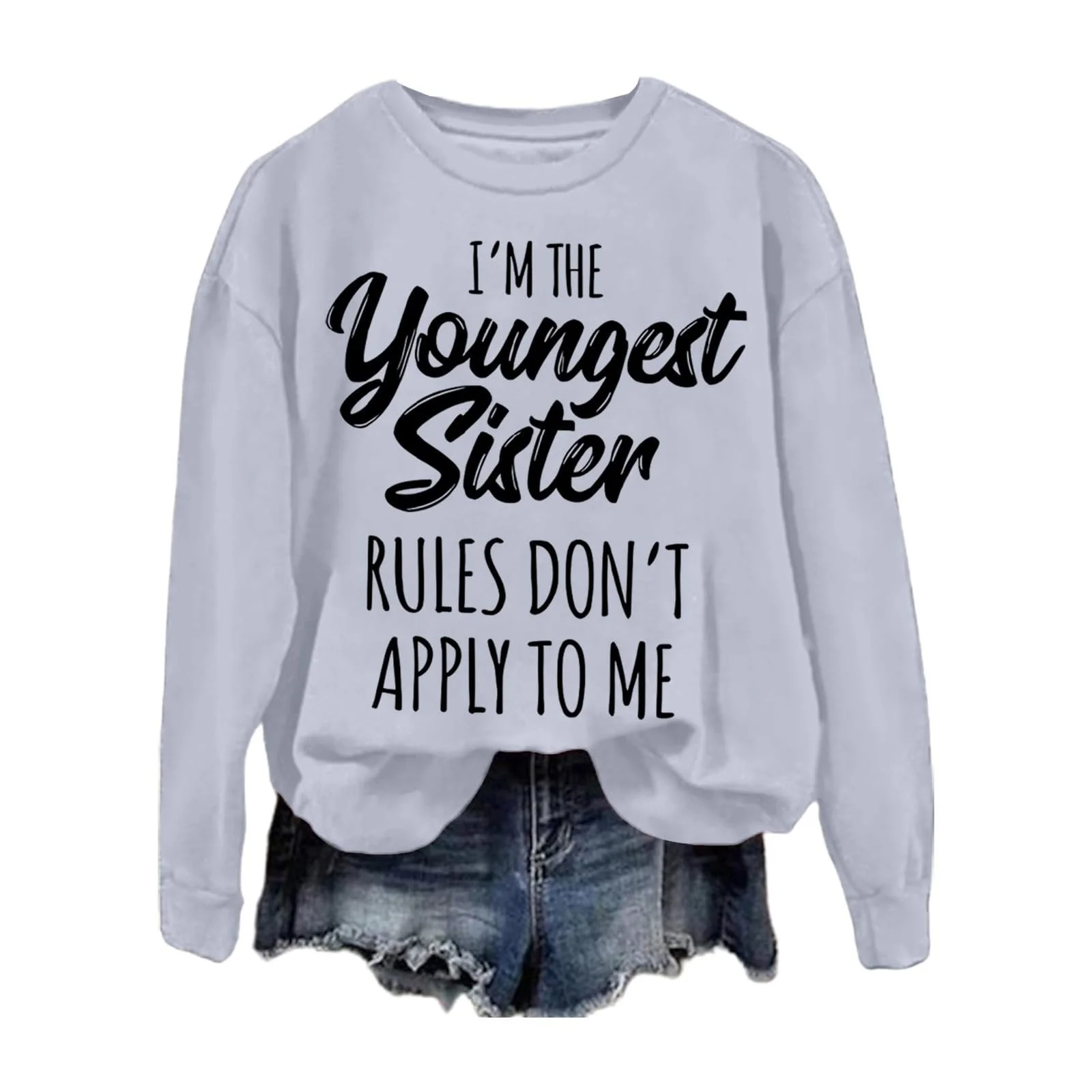 Пуловер Qzeanxy Женский Свитшот Однотонный, фото №4