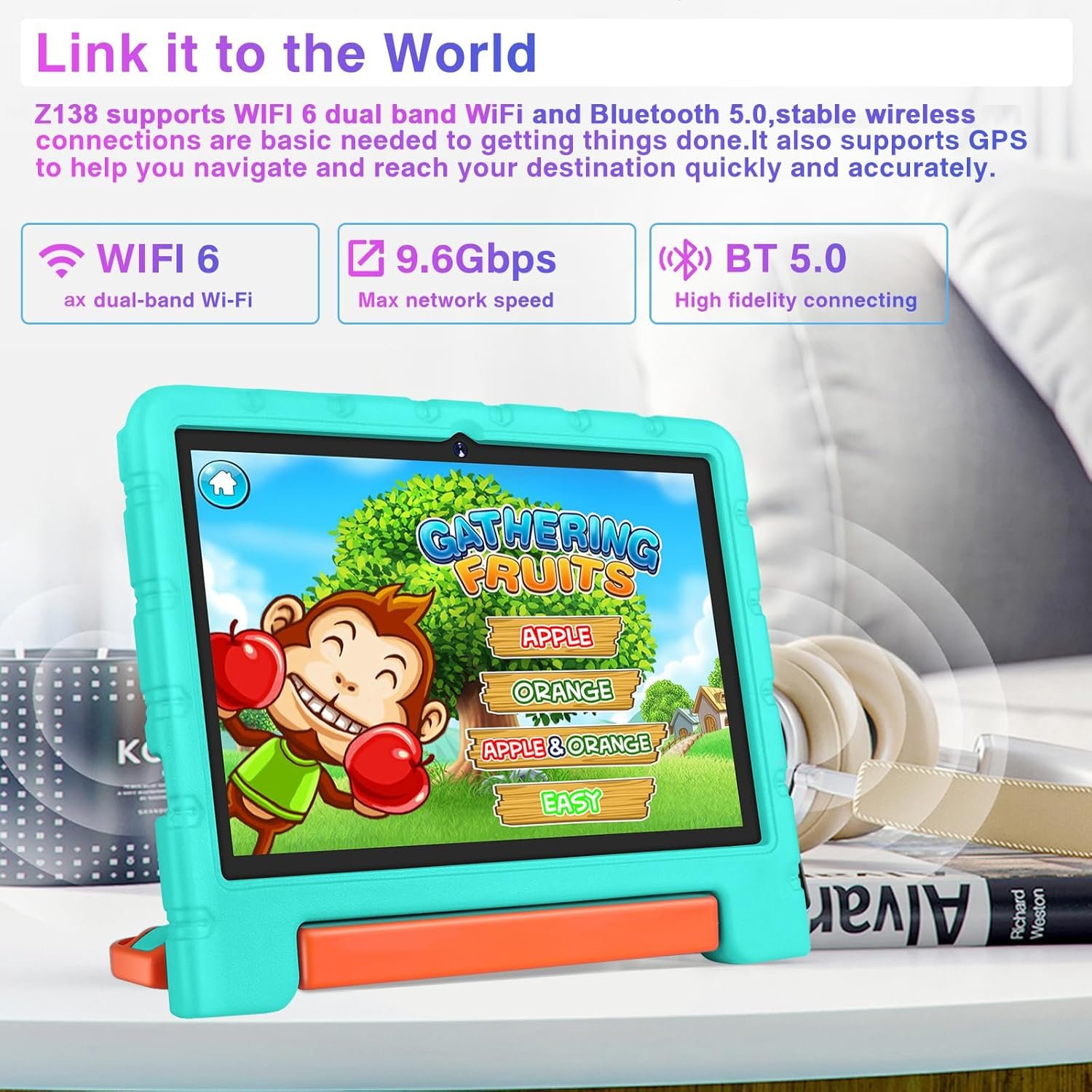 Планшет 10.1" ZIOVO Z138 6+14/128Gb 8 ядер Android 14 6000 mAh Черный, фото №3