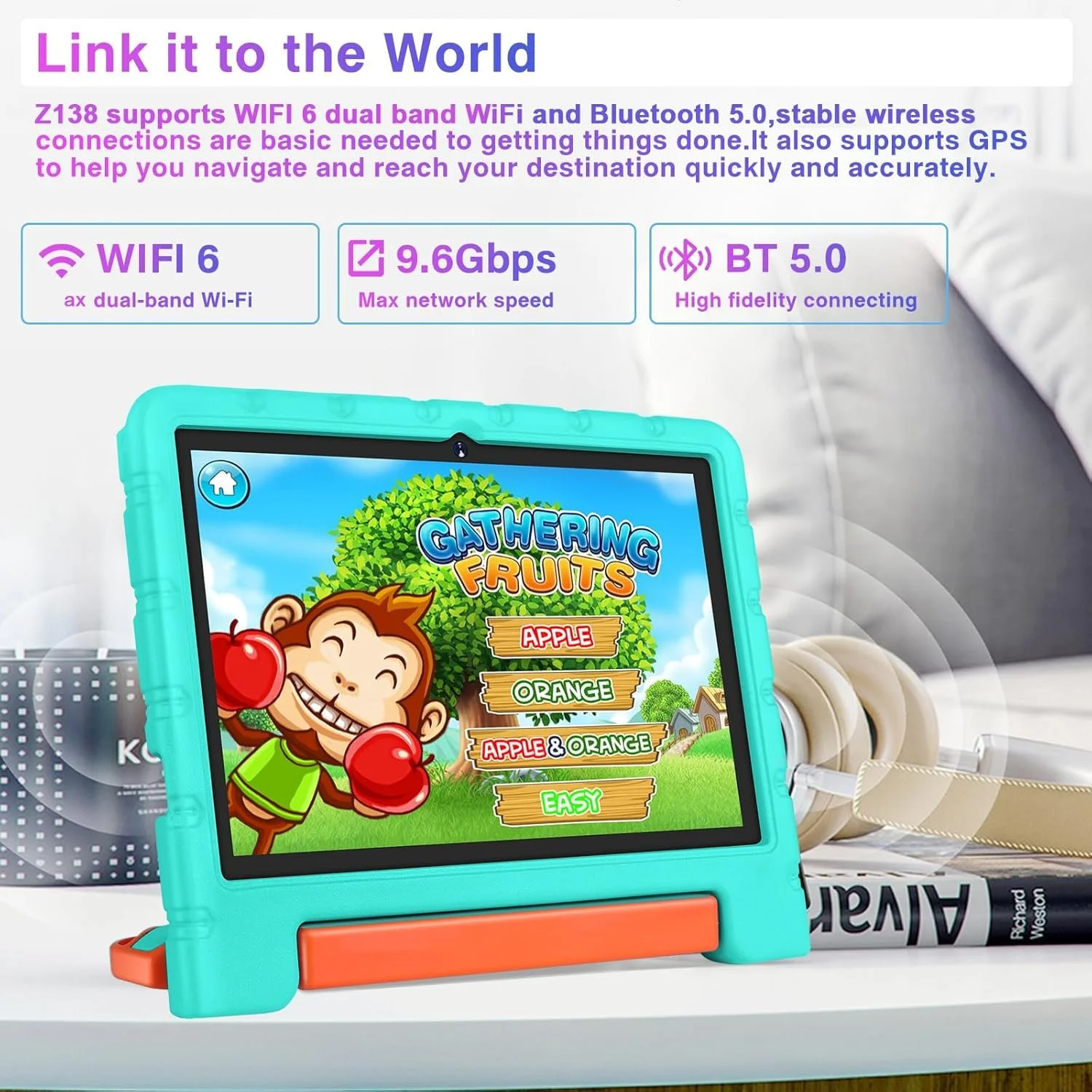 Планшет 10.1" ZIOVO Z138 6+14/128Gb 8 ядер Android 14 6000 mAh Чорний, фото №3