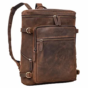 Купить Рюкзак для ноутбука STILORD Alvar 15.6 дюйма Leather Maraska - Brown / Zamora - Brown - Фото 1 Рюкзак для ноутбука STILORD Alvar 15.6 дюйма Leather Maraska - Brown / Zamora - Brown - Фото 1