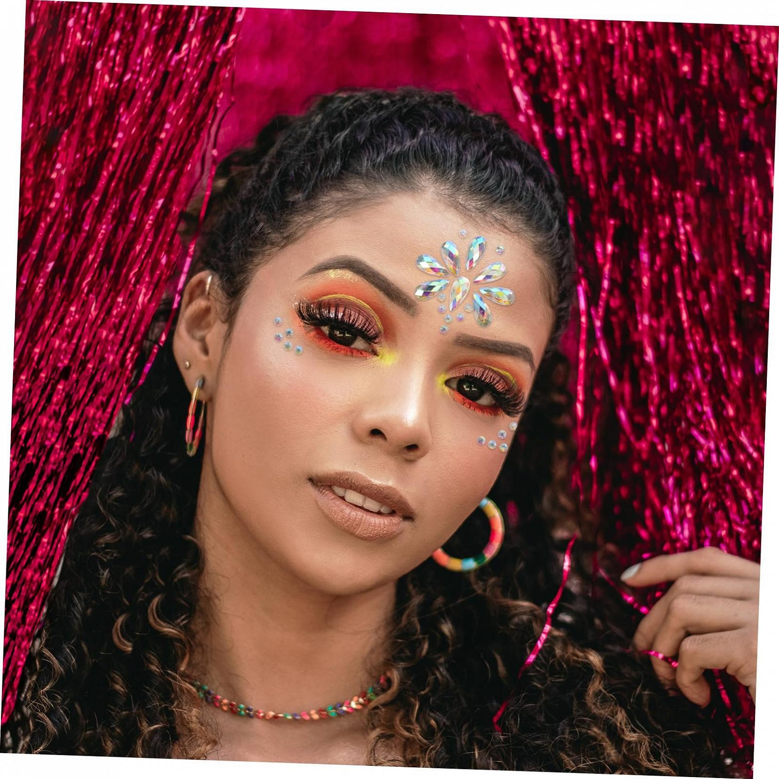 Набор самоклеящихся наклеек с драгоценными камнями 7 шт., аксессуары для волос, стразы для ногтей, наклейки для ногтей, блестки для лица, украшения для тела, стразы для макияжа, фото №6