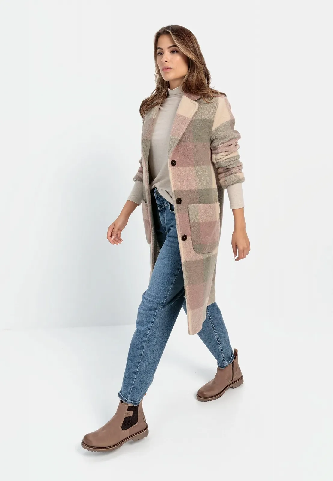 Вовняне пальто camel active з лацканами, фото №4 Вовняне пальто camel active з лацканами, фото №4