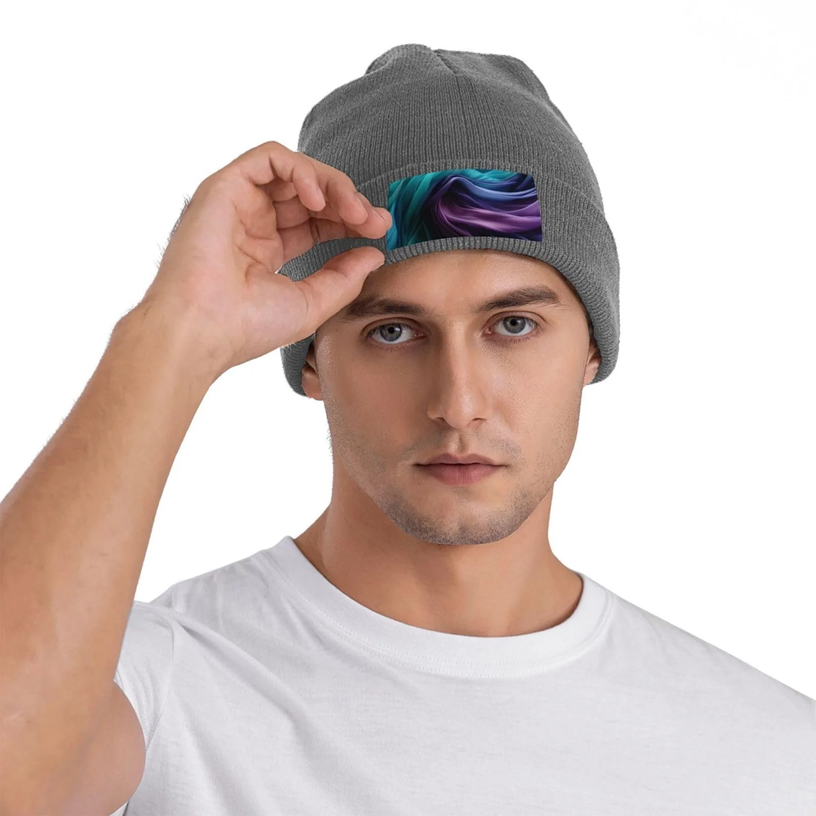 Шапка-біні В'язана Тепла slouchy, фото №8