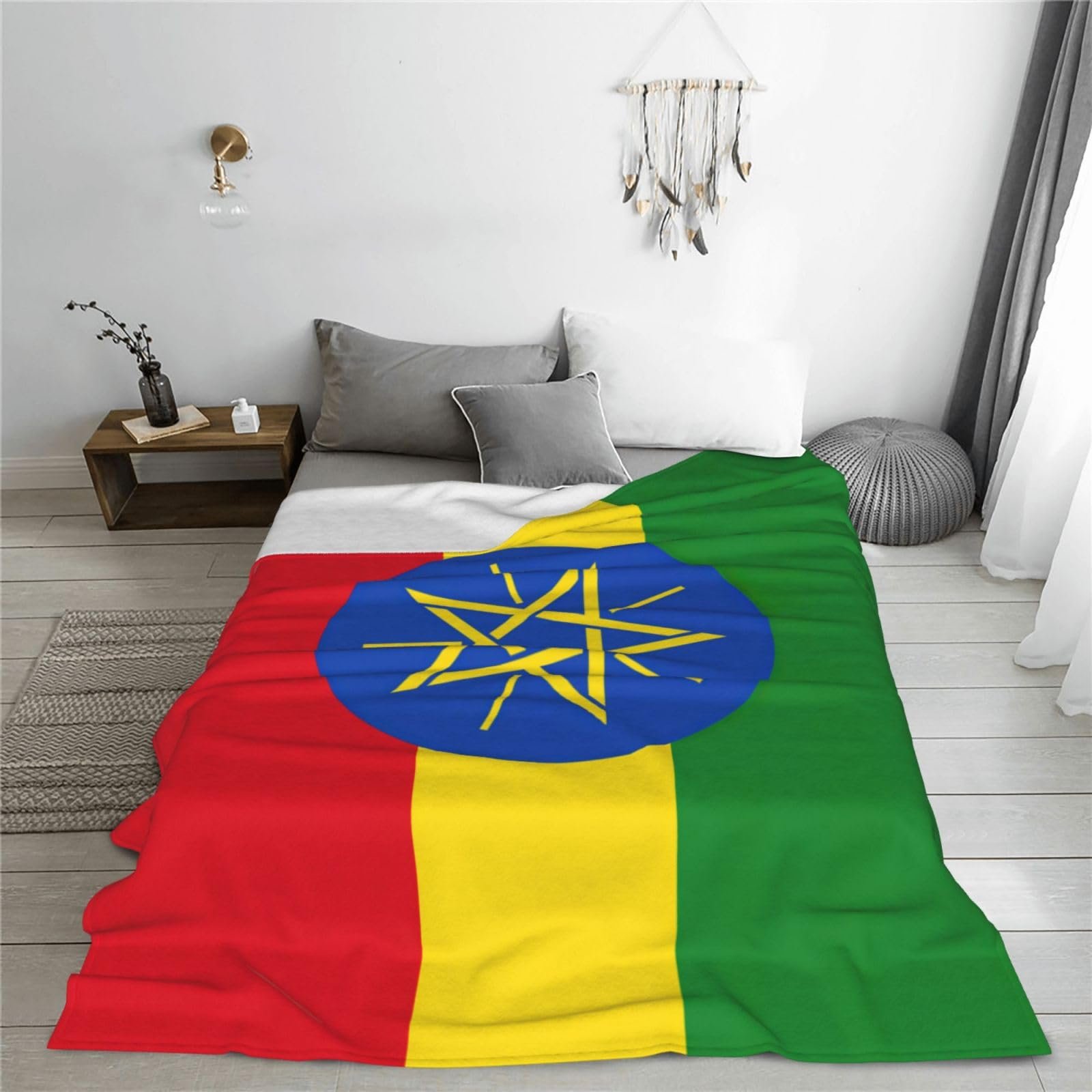 Фланелева Покривало Superweiche з прапором Ефіопії, колір - різнобарвний, фото №7 Фланелева Покривало Superweiche з прапором Ефіопії, колір - різнобарвний, фото №7
