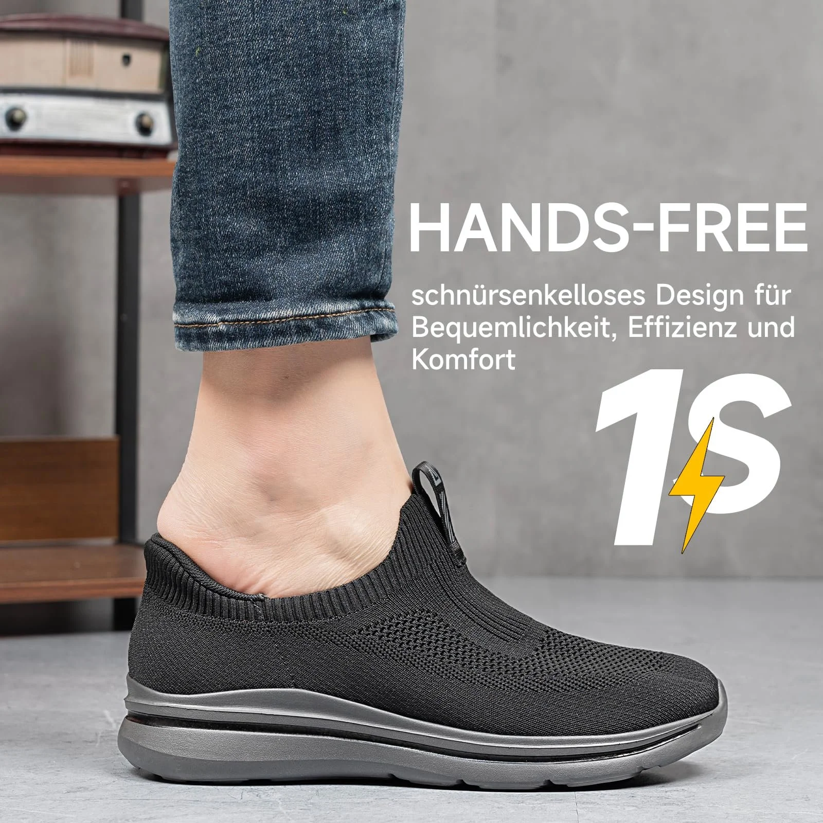 Чоловічі сліпони для ходьби ODCKOI, дихаючі легкі кросівки, атлетичні неслизькі кросівки, фото №3