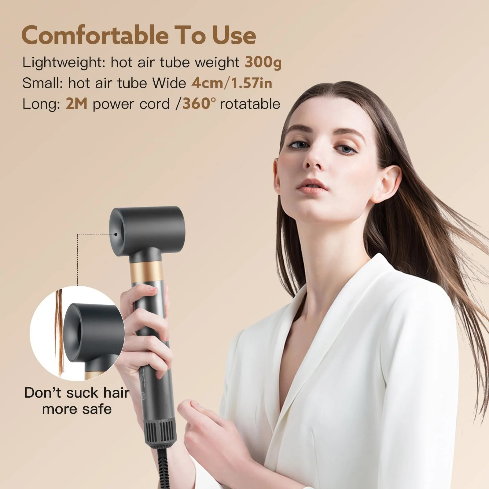 Фен-щетка webeauty 6-in-1 Airstyler High Speed Ion Grey, фото №7 Фен-щетка webeauty 6-in-1 Airstyler High Speed Ion Grey, фото №7