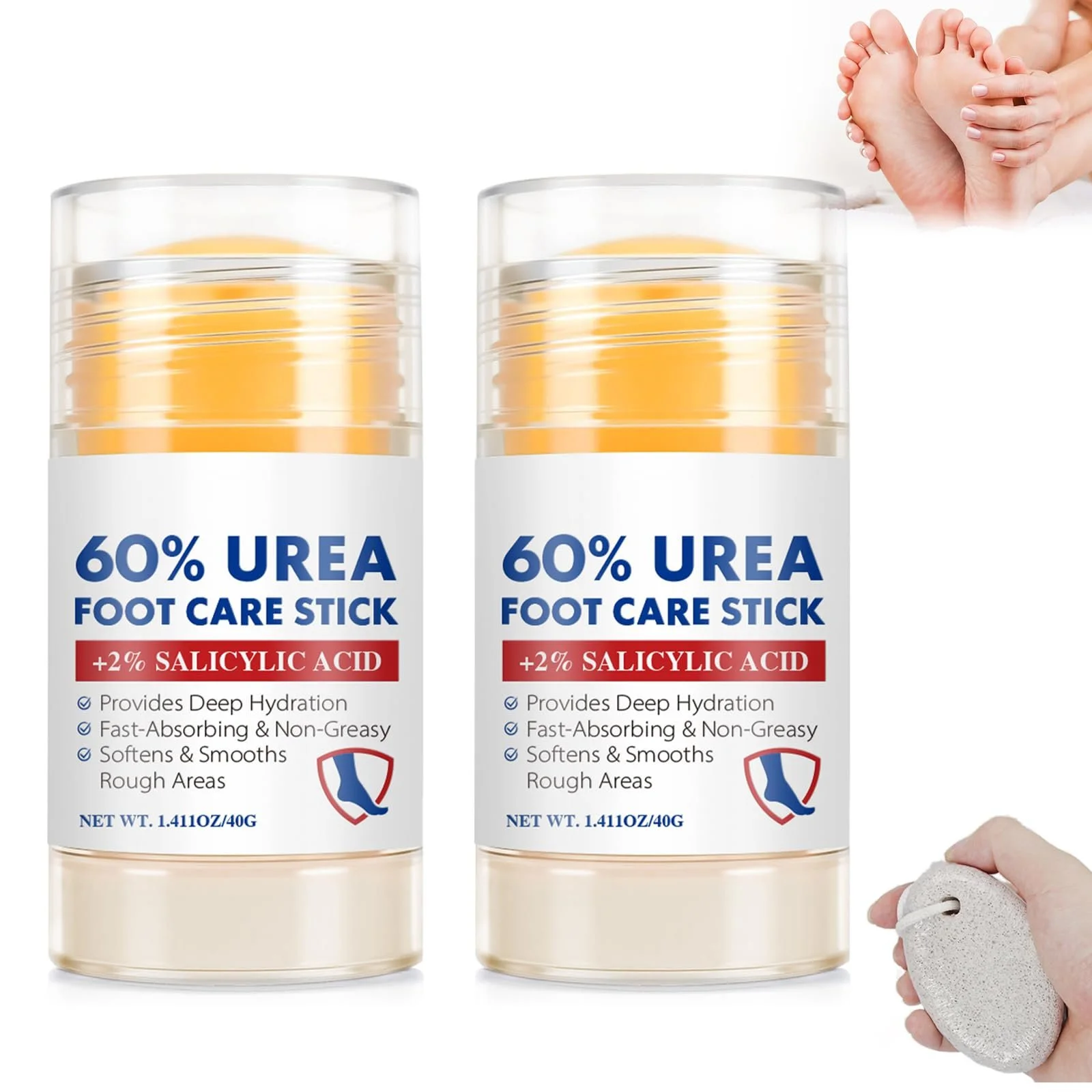 Стик для ног интенсивный уход с мочевиной 60% 2 шт., фото №1