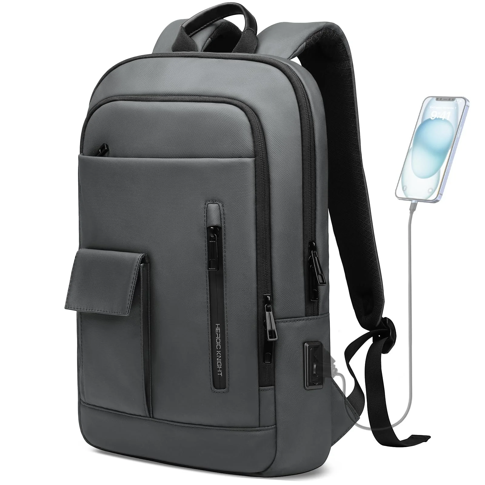 Рюкзак для ноутбука Business Slim 15.6 дюйма USB Зелений, фото №1 Рюкзак для ноутбука Business Slim 15.6 дюйма USB Зелений, фото №1