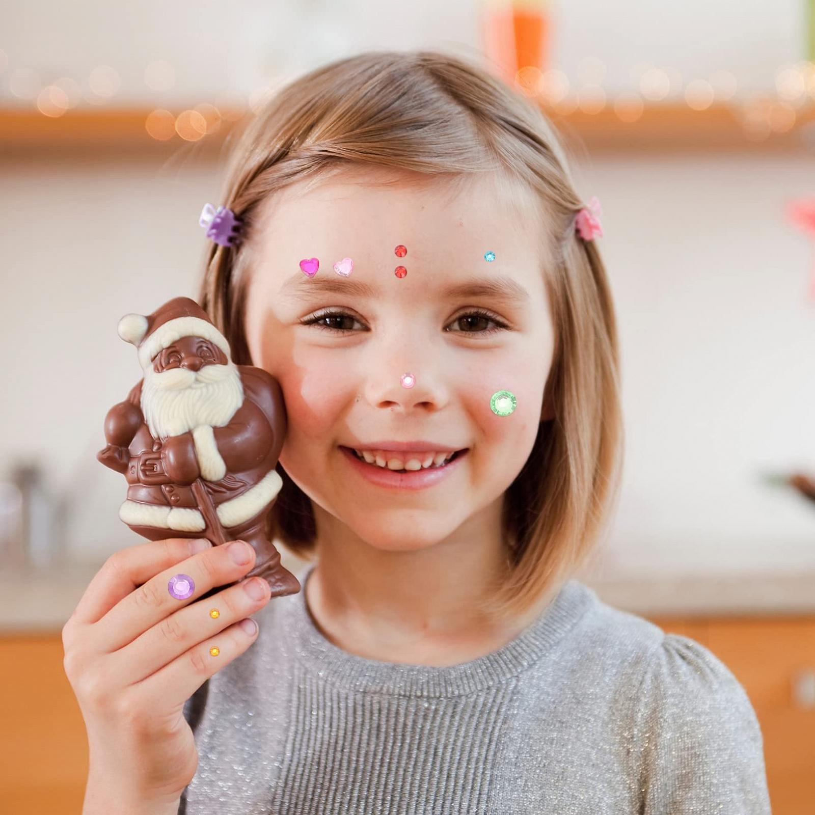 Наклейки Стразы WOONEKY Сердце для лица 12 листов, для детей, блестки для ногтей, драгоценные камни для ногтей, аксессуары для волос, Хэллоуин, вечеринка, лицо, камни для глаз, фото №3