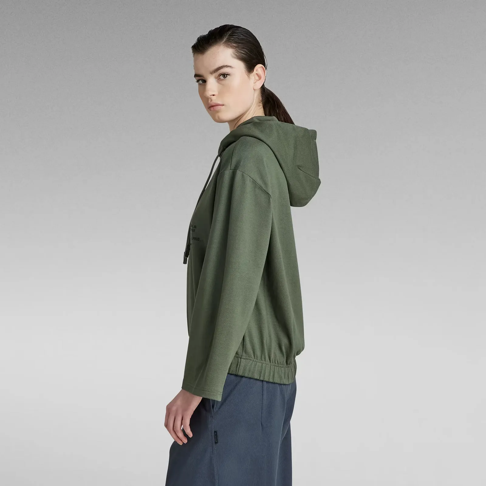 Женский свитер G-Star RAW Text Print Hooded Loose Sweat - S, фото №2 Женский свитер G-Star RAW Text Print Hooded Loose Sweat - S, фото №2