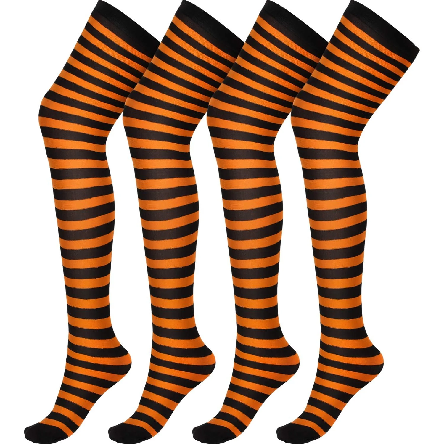 Гольфи SATINIOR Halloween для жінок, помаранчево-чорні, вище коліна, One Size, фото №1 Гольфи SATINIOR Halloween для жінок, помаранчево-чорні, вище коліна, One Size, фото №1