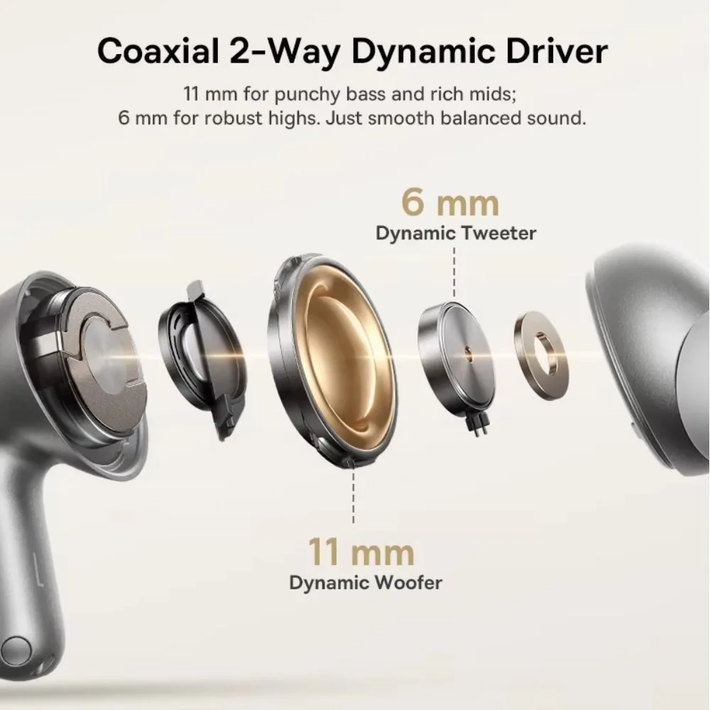 Наушники Baseus Bowie MP1 Hi-Res LDAC ANC -55dB 6-Mic Black, фото №4