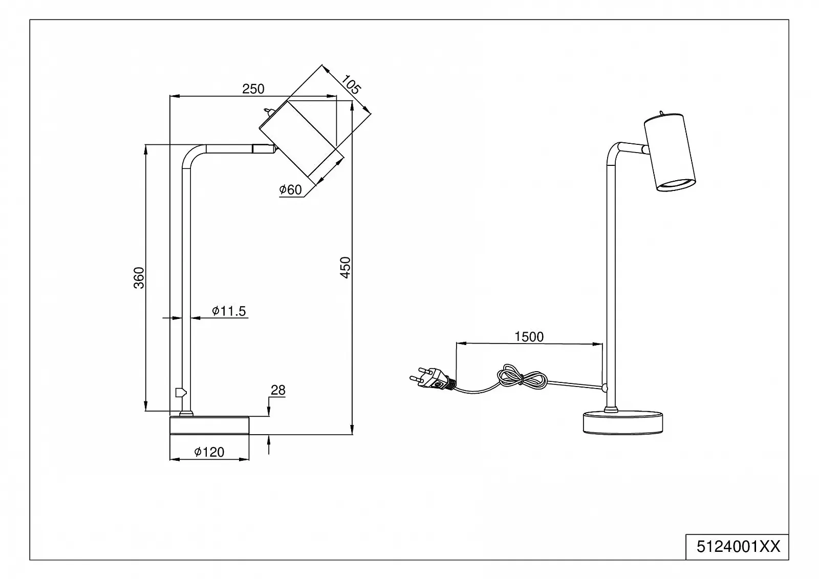 Настільна лампа Trio Leuchten Marley 512400165 металева кавова GU10, фото №7