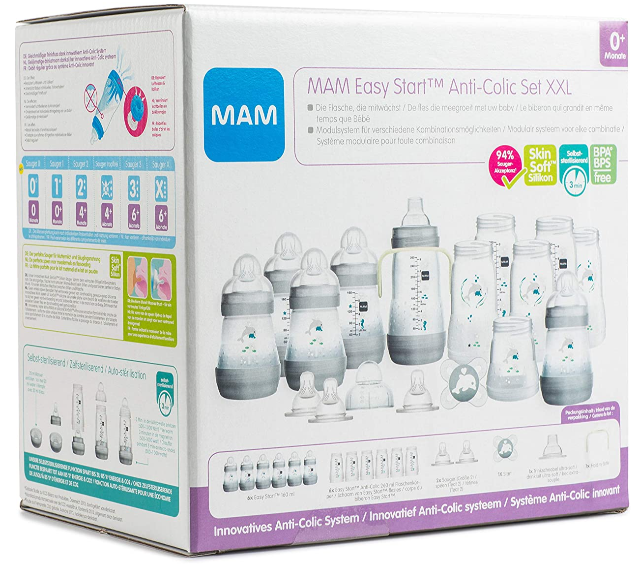 Набор детских бутылочек MAM Easy Start Anti-Colic XXL, фото №2