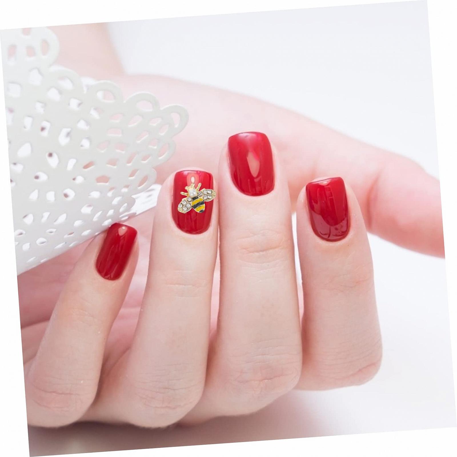 Подвеска для ногтей FRCOLOR Металл Пчелка Украшение для ногтей Свадебное украшение Стразы Украшения для ногтей Alloy 3D ABS, 40 шт, фото №8