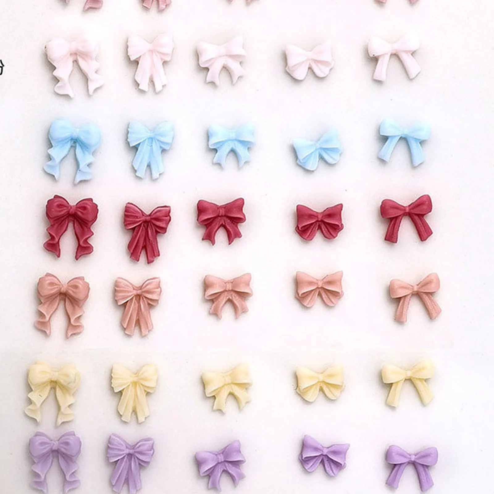 Украшения для ногтей Бантики Разные Цвета, 50 шт, фото №8