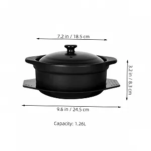 Каструля BESPORTBLE керамічна 1.26 л з кришкою термостійка synthetic.ua - Фото 1