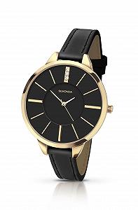 Годинник жіночий Sekonda Ada 39 мм кварцовий з трьома стрілками та циферблатом Sunray, аналоговий дисплей, шкіряний ремінець synthetic.ua - Фото 1