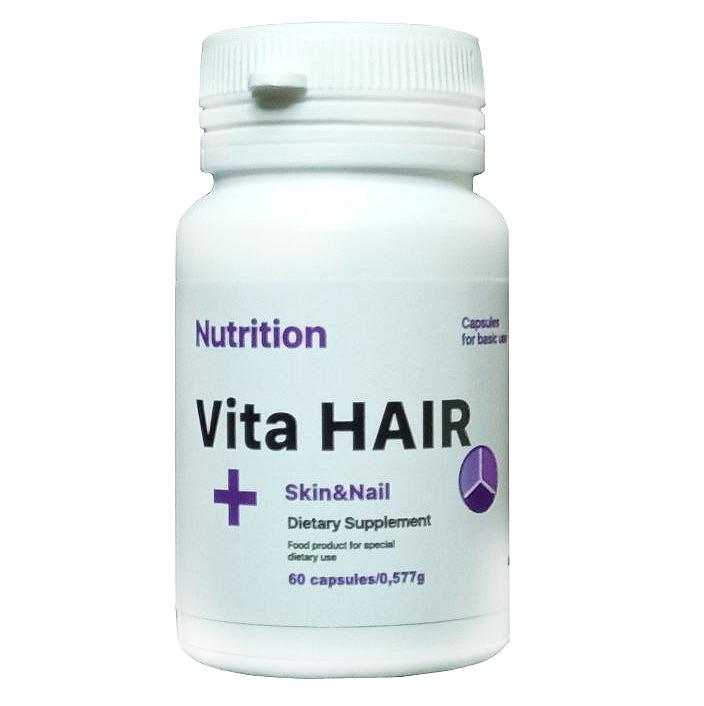 Витаминный комплекс EntherMeal Vita HAIR + Skin and Nail 60 капсул (VH60EM335), фото №1
