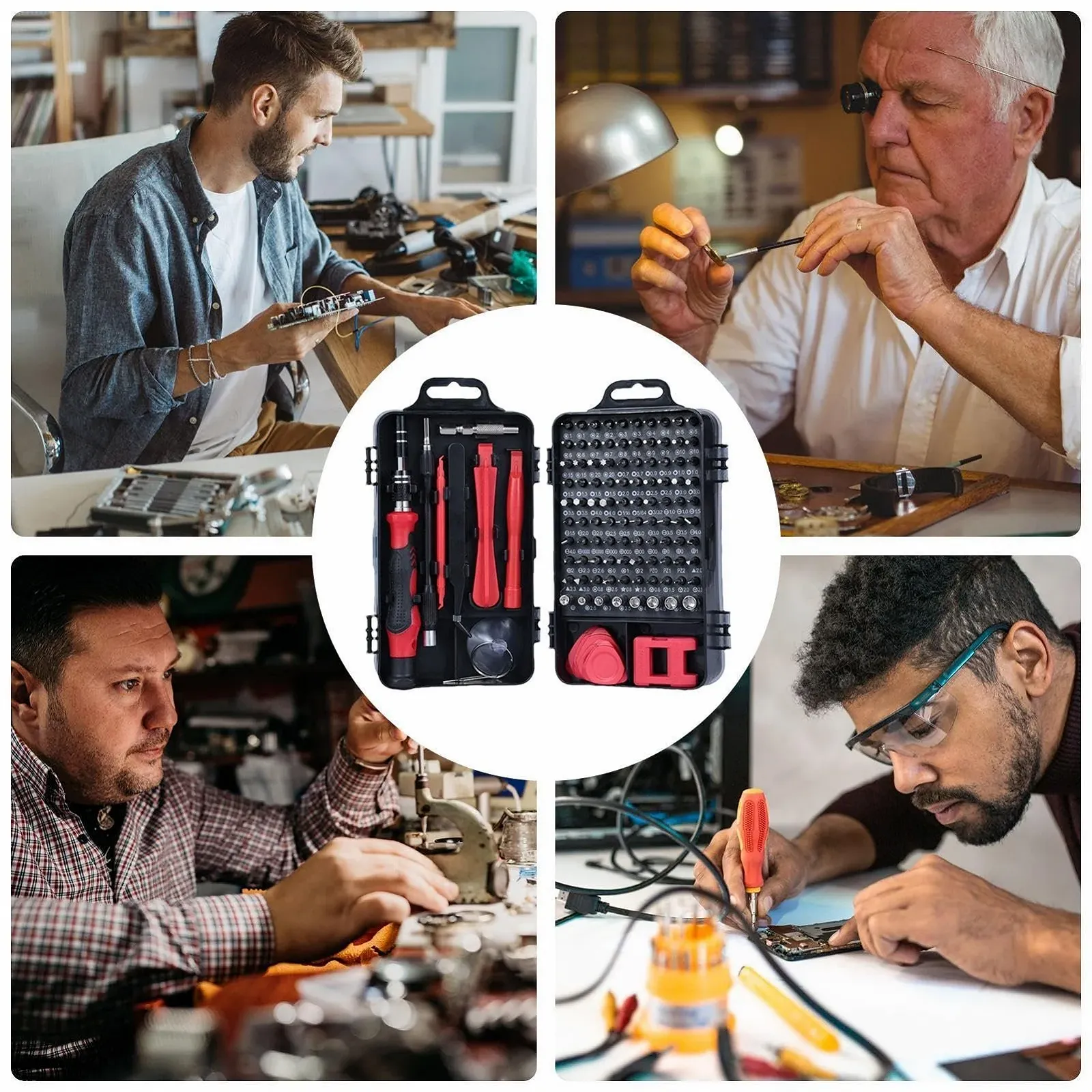 Набор отвёрток Moslalo Электронный 115-в-1, фото №4 Набор отвёрток Moslalo Электронный 115-в-1, фото №4