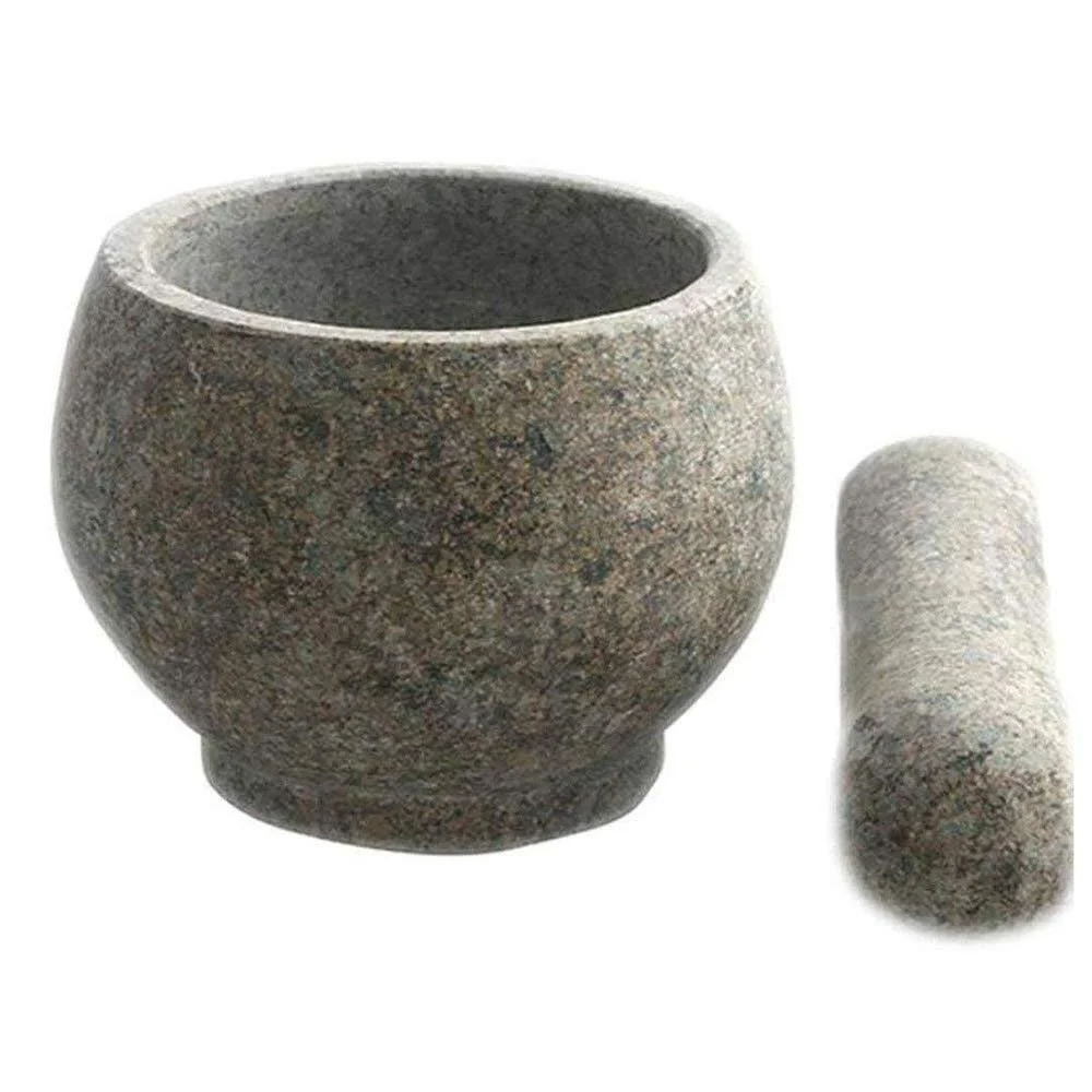 Набір ступки і товкачика Mörser-Stößel Buchweizenreisstein для подрібнення спецій, приготування песто, пюре, кухонне приладдя, фото №1