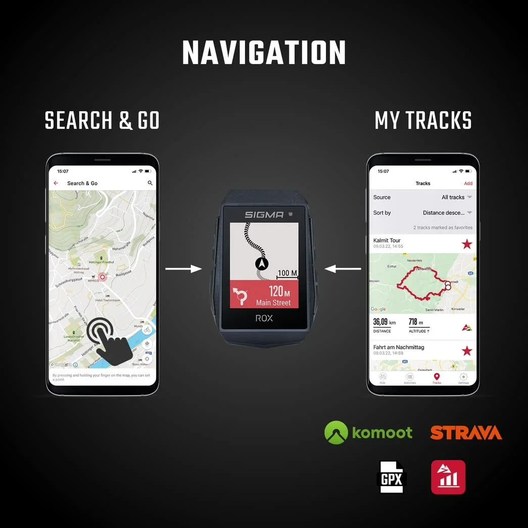Велокомпьютер SIGMA ROX 11.1 EVO GPS беспроводной Навигация IP67 Black, фото №4