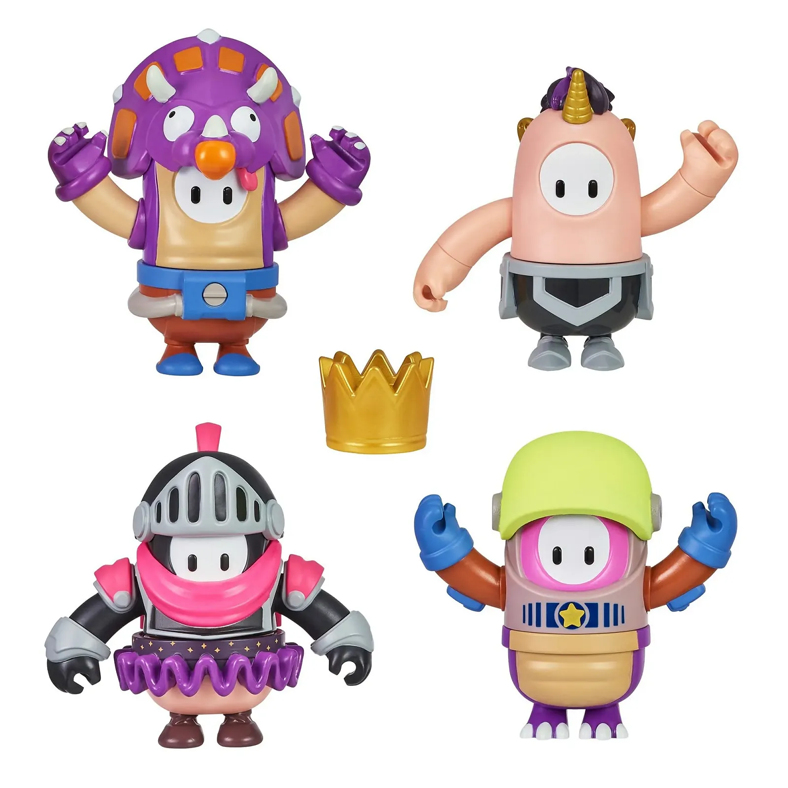 Набор фигурок Fall Guys 62585 Turvy, Twinklycorn, Dark Knight, Astronaut 10 см 4 шт. Разноцветный, фото №1