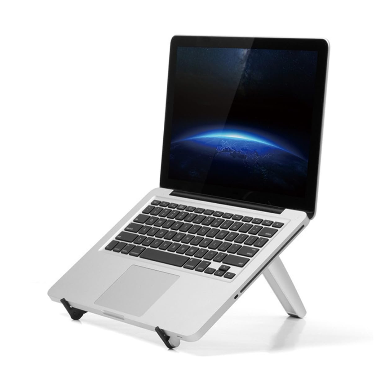 Підставка для ноутбука алюмінієва складна з потрійним регулюванням кута нахилу тримач, фото №6