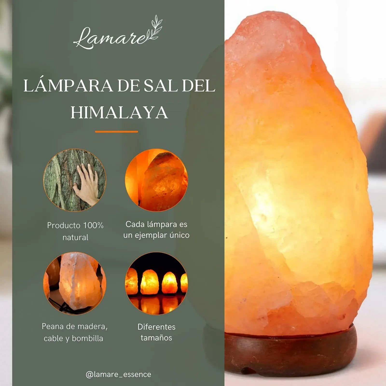 Соляна лампа Magic Salt Punjab Pakistan 2-3 кг, фото №2