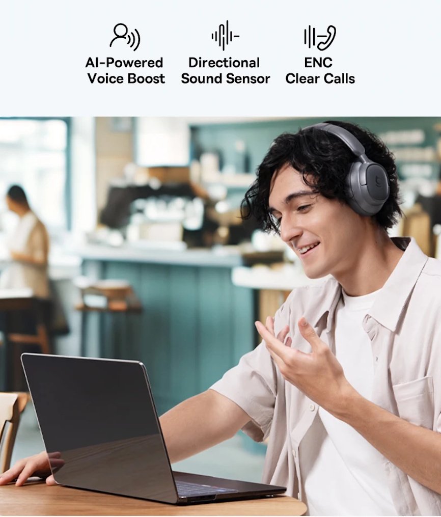 Наушники Baseus Bass BH1 SuperBass 2.0 ENC BT6.0 80h Black, фото №12 Наушники Baseus Bass BH1 SuperBass 2.0 ENC BT6.0 80h Black, фото №12