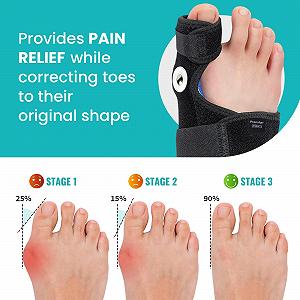 Корректор вальгусной деформации для женщин и мужчин 1 пара шин для коррекции вальгусной деформации регулируемый корректор вальгусной деформации с мягким гелем подушечки для коррекции вальгусной деформации для облегчения боли растяжка для пальцев ног с нескользящим эффектом synthetic.ua - Фото 1