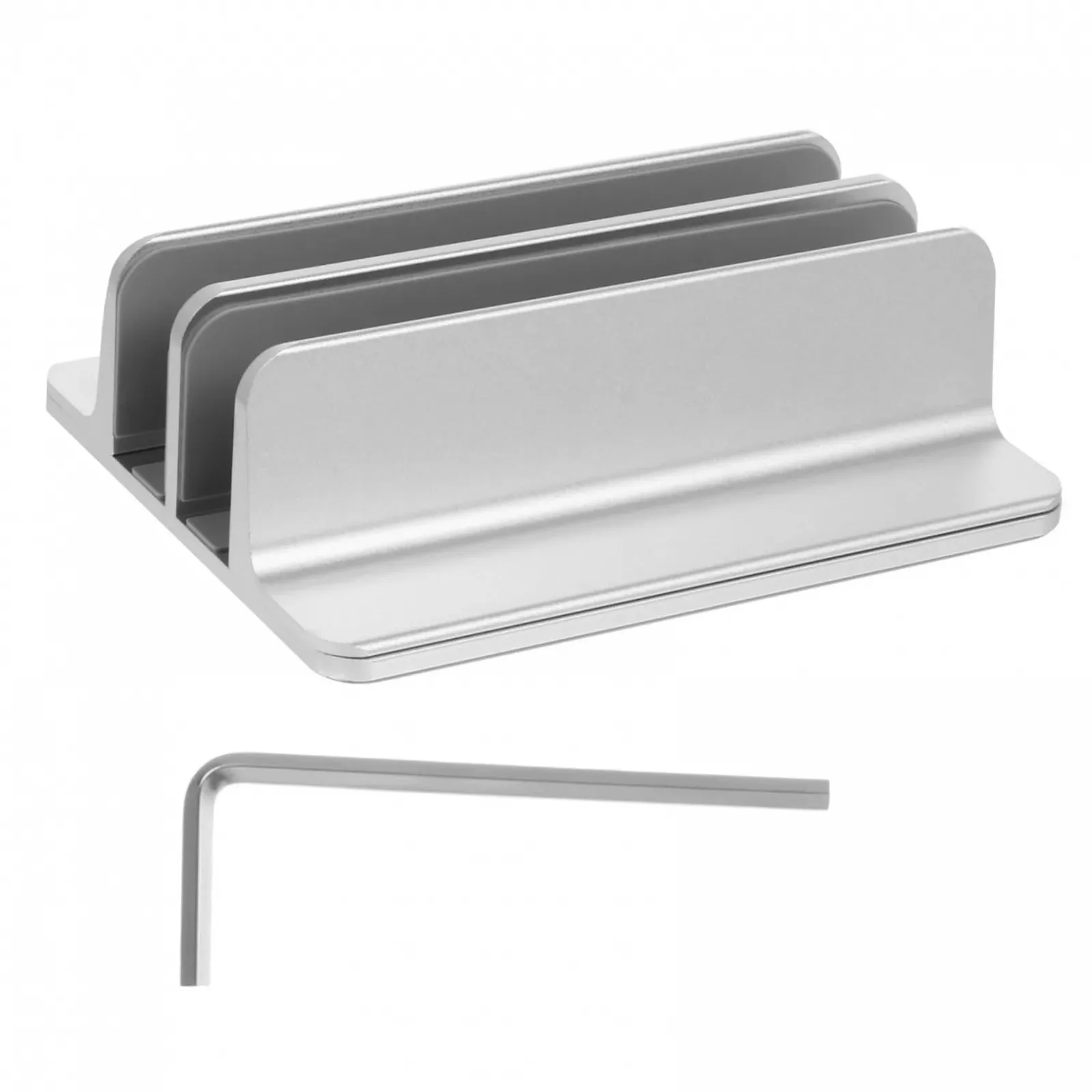 Регульована Підставка для Ноутбука з Алюмінієвого Сплаву з Подвійними Слотами Вертикальний, фото №1