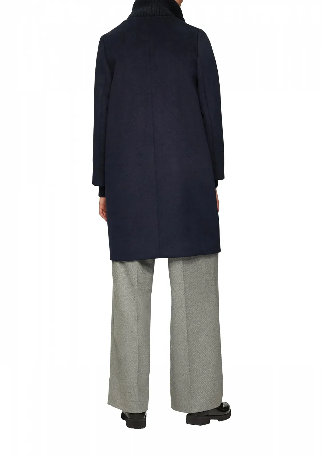 Пальто s.Oliver BLACK LABEL Вовняне з ребристим коміром-стійкою, фото №4 Пальто s.Oliver BLACK LABEL Вовняне з ребристим коміром-стійкою, фото №4