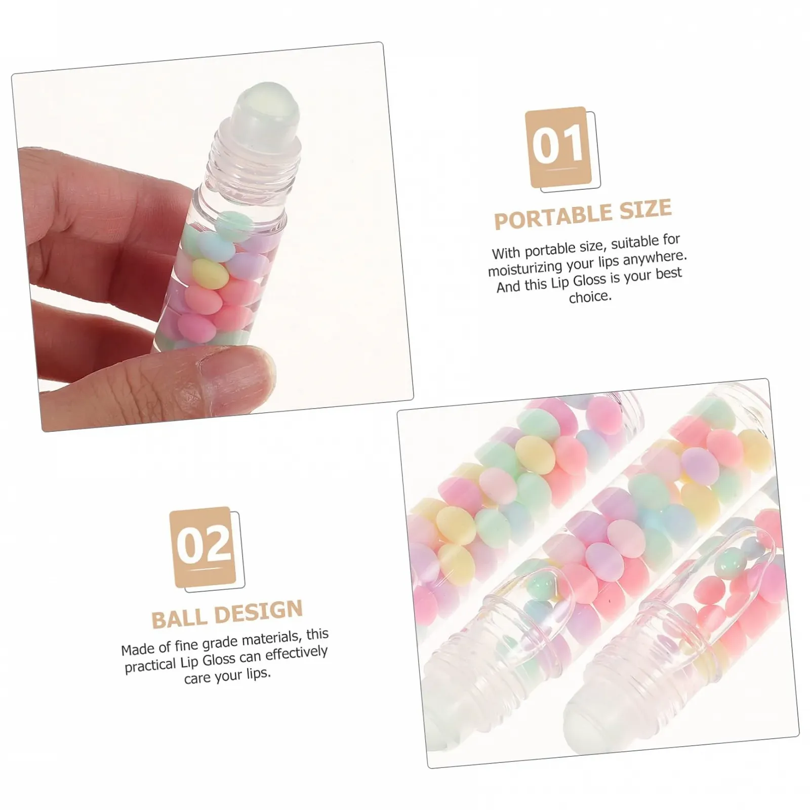 Блеск для губ Healeved Шариковый Разноцветный 9 шт Натуральный Увлажняющий для губ, фото №7