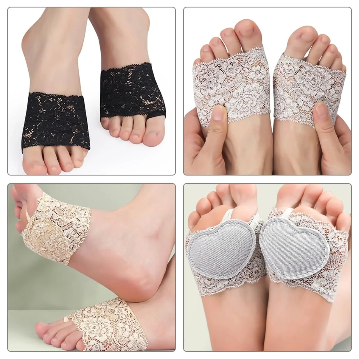 Подушечки для танців minkissy 3 пари, підтримка передньої частини стопи, невидимі напівшкарпетки, фото №3 Подушечки для танців minkissy 3 пари, підтримка передньої частини стопи, невидимі напівшкарпетки, фото №3