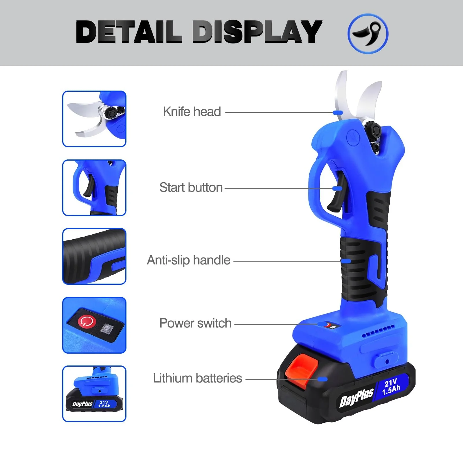 Електричний Секатор Professional 21 V 28 мм, фото №2