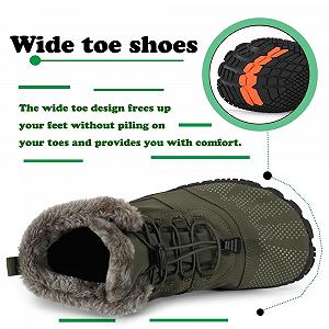 Черевики YisiNP Barefoot Зимові Чоловічі Утеплені Широкі synthetic.ua - Фото 1