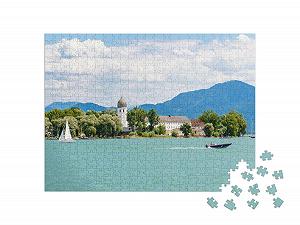 Пазл puzzleYOU Burgen, Chiemsee Фрауэнинзель на Кимзе с лодкой, Бавария, Германия 500 деталей synthetic.ua - Фото 1