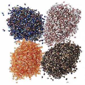 Кристали для манікюру Ipetboom, круглі, 4 упаковки по 5760 штук - Фото 1