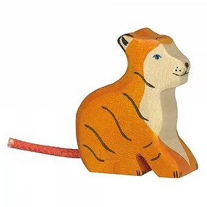 Фігурка Holztiger Sitting Tiger Дерев'яна Мала - Фото 1