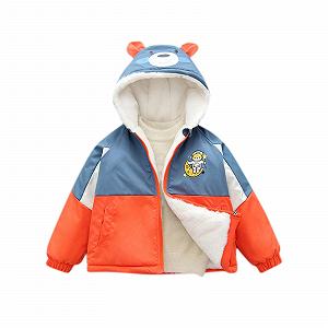 Детская зимняя куртка Generisch для улицы для детей среднего и младшего возраста, зимняя куртка с длинными рукавами и капюшоном, куртка для отдыха, повседневная уличная одежда, топ, переходная куртка для девочек - Фото 1