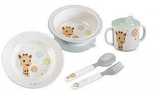 Набор посуды Sophie la Girafe Меламин в подарочной коробке Balloons Version synthetic.ua - Фото 1