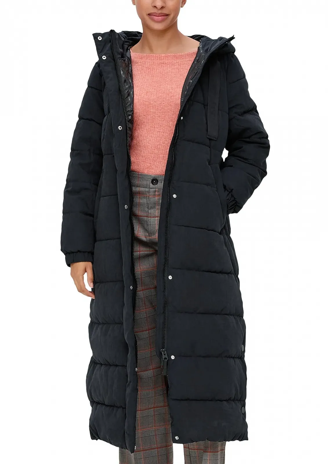 Жіноче пальто s.Oliver стьобане з капюшоном, фото №1