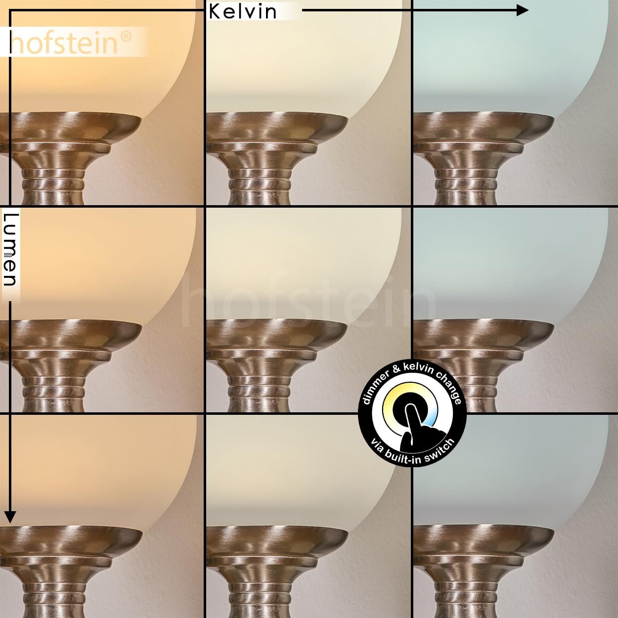 Світлодіодна настільна лампа Lakolk метал/скло акумуляторна 2,5 Вт 243 лм USB-C матовий нікель/матове скло, фото №3