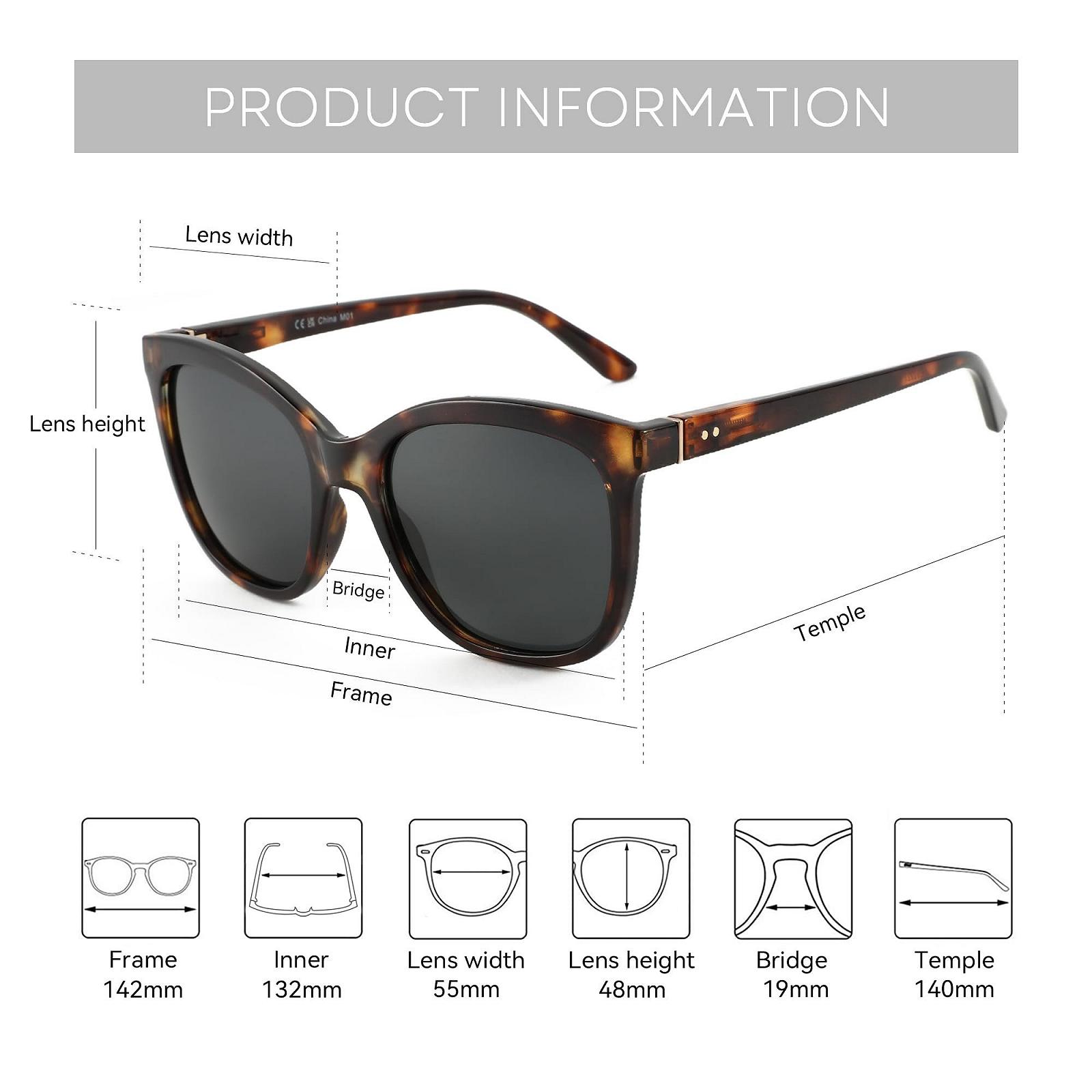 Поляризовані сонцезахисні окуляри Жіночі ZENOTTIC Ретро Модні Котячі Очі UV400, фото №5