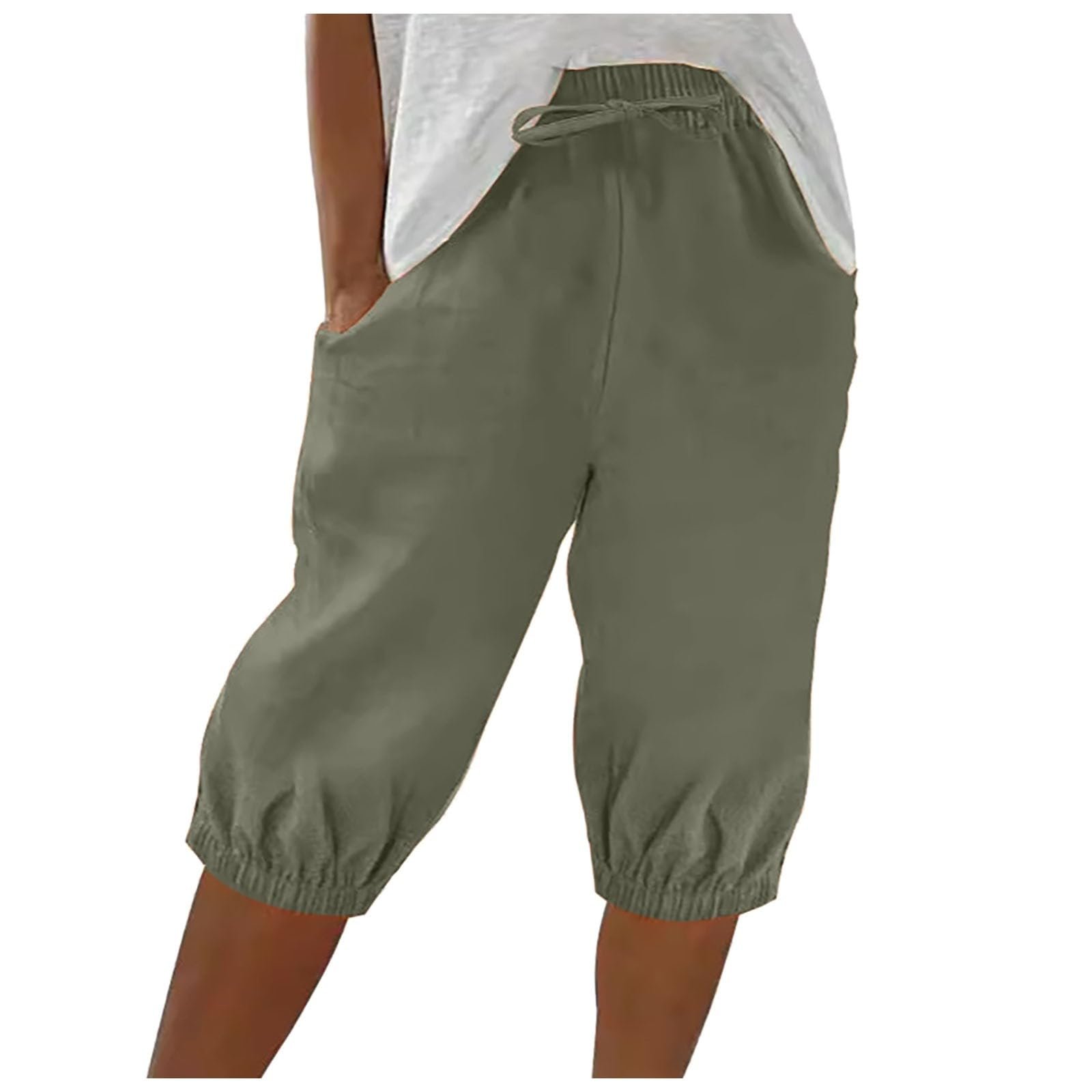 Шорти Спортивні Generisch 3/4 High Waist Еластичні Capri Чорні, фото №1