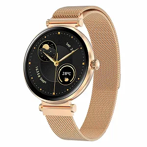 Умные часы Bebinca Женские, 1.32-дюймовый HD квадратный сенсорный экран, розовое золото - Фото 1