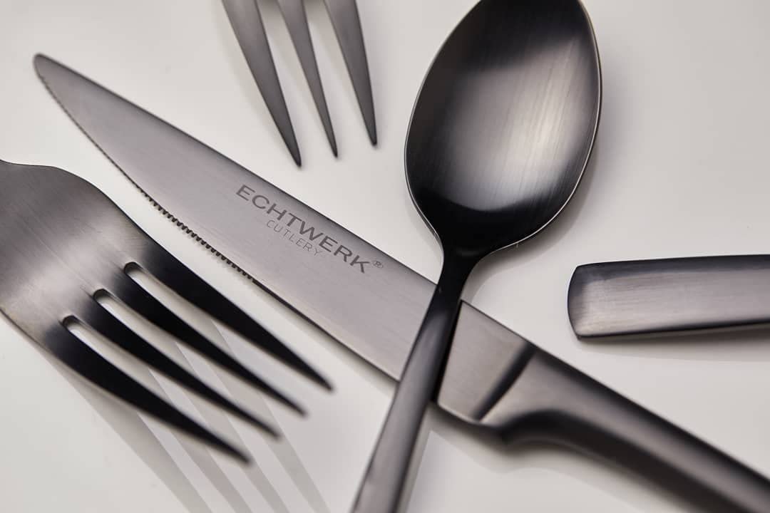 Набор столовых приборов ECHTWERK Avelino Black Edition, 16 предметов, до 4 человек, нержавеющая сталь 18/10, матовый, высококачественный, фото №9