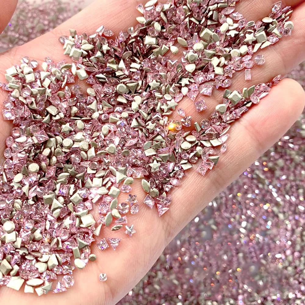 Стразы для ногтей Цирконий Розовый Разные формы 2 мм, фото №8 Стразы для ногтей Цирконий Розовый Разные формы 2 мм, фото №8