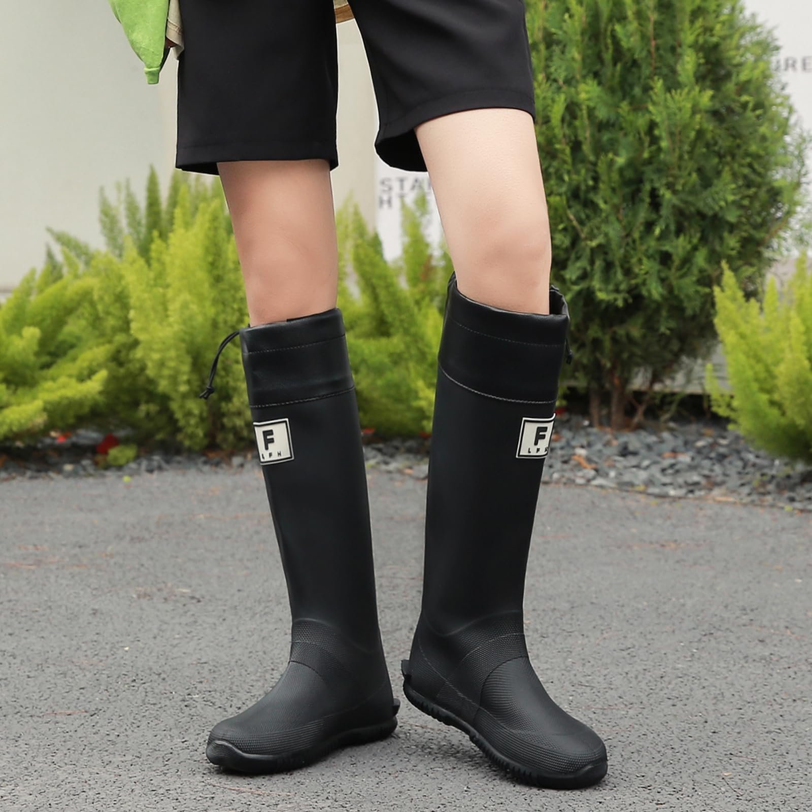 Ботинки Yenxapei Wellington Original Work Waterproof Rubber Long Shaft Чёрный, фото №8